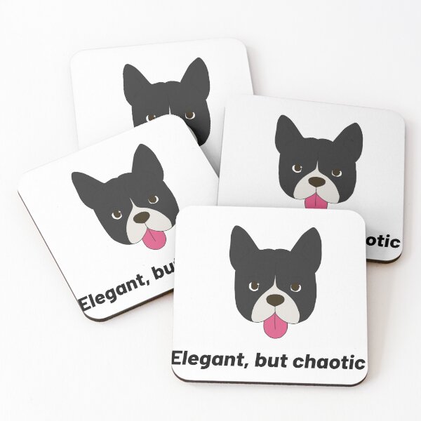 Item preview, Boston Terrier Cartoon – “Elegant but Chaotic” - cartoon dog design designed and sold by Crack-in-Colors.