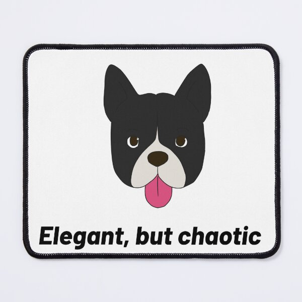 Item preview, Boston Terrier Cartoon – “Elegant but Chaotic” - cartoon dog design designed and sold by Crack-in-Colors.