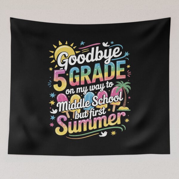 Item preview, Goodbye 5th Grade Graduation To Middle School First Summer  designed and sold by lilLilaBatArt.