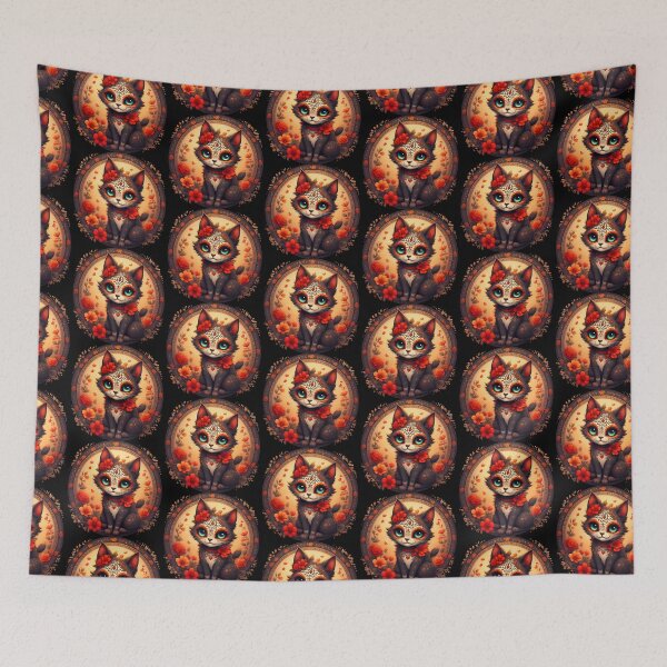 Item preview, Day of the Dead Cat #4 designed and sold by Sam-Tada.