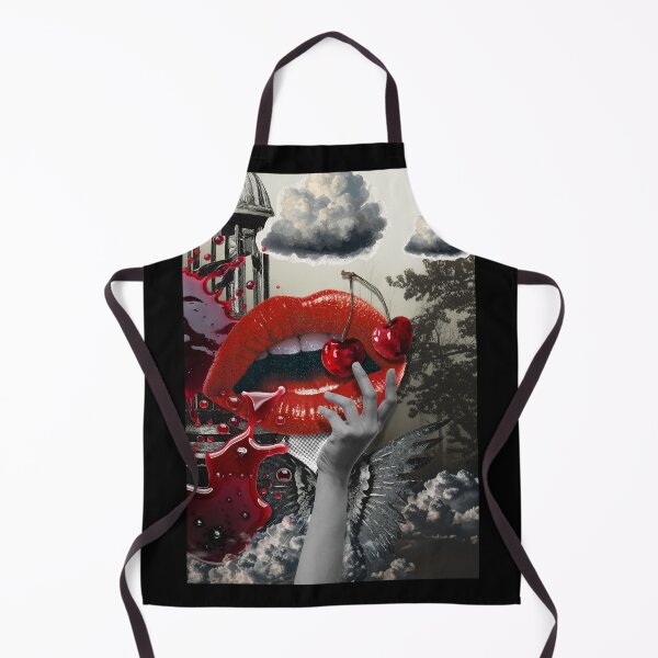 Item preview, Gothic Surreal Cherry Lips – Vampirecore Dark Aesthetic Art designed and sold by GlauciaSouEu.