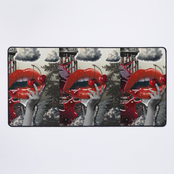 Item preview, Gothic Surreal Cherry Lips – Vampirecore Dark Aesthetic Art designed and sold by GlauciaSouEu.