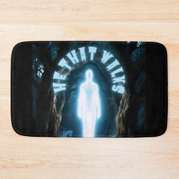Item preview, He That Walks - Glowing Spirit in Haunted Forest Horror Art designed and sold by Vicksin ⭐⭐⭐⭐⭐.