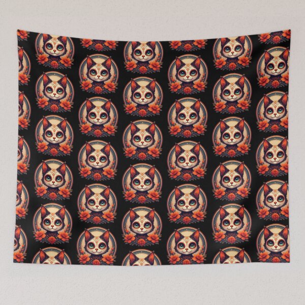 Item preview, Day of the Dead Cat #8 designed and sold by Sam-Tada.