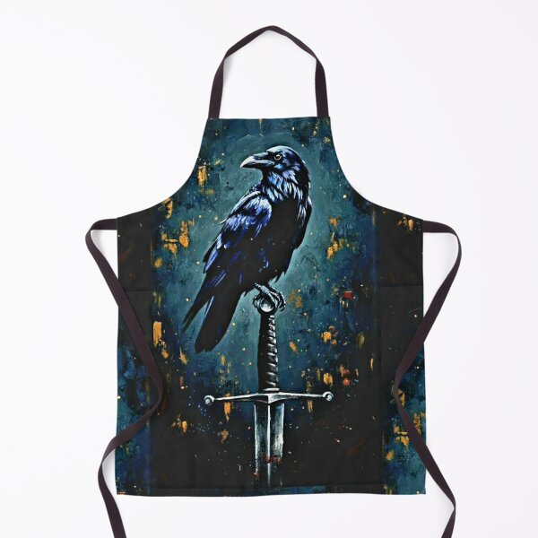 Item preview, Dark Fantasy Raven on Medieval Sword Hilt - Omen Symbol Art designed and sold by Art's Diner.