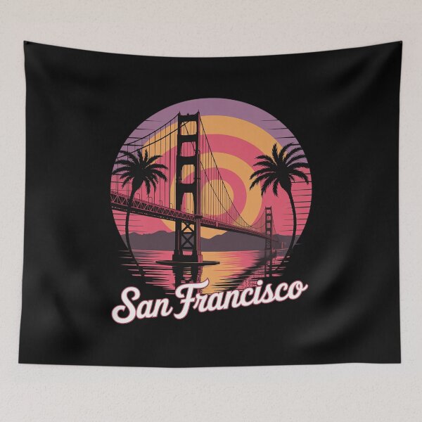 Item preview, San Francisco Famous Golden Gate Bridge Tropical Sunset designed and sold by JaskconLIfe23.