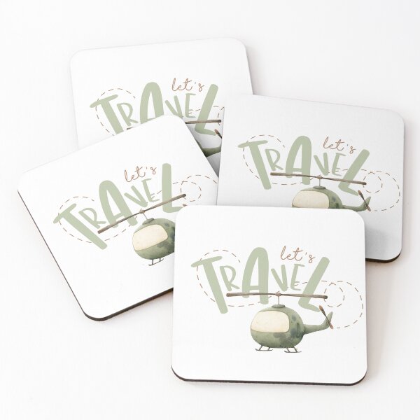 Item preview, Let's travel. Helicopter text, Aviation Nursery  designed and sold by Milatoo.