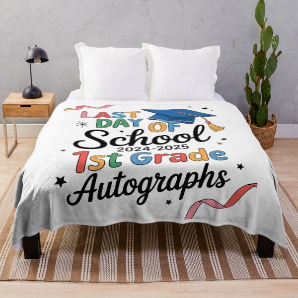 Item preview, Happy Last Day of School Autograph 1st Grade Graduation designed and sold by lilLilaBatArt.