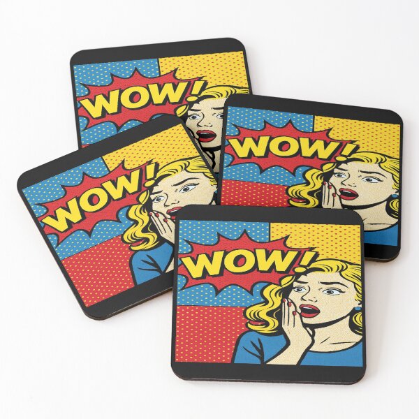 Item preview, WOW Pop Art Surprise – Retro Comic Style Woman with Speech Bubble in Bold Colors designed and sold by Bright Nest Studio.