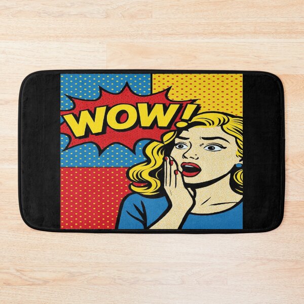 Item preview, WOW Pop Art Surprise – Retro Comic Style Woman with Speech Bubble in Bold Colors designed and sold by Bright Nest Studio.