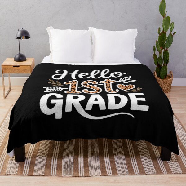 Item preview, Hello 1st Grade Leopard Back To School Teacher Girls designed and sold by lilLilaBatArt.