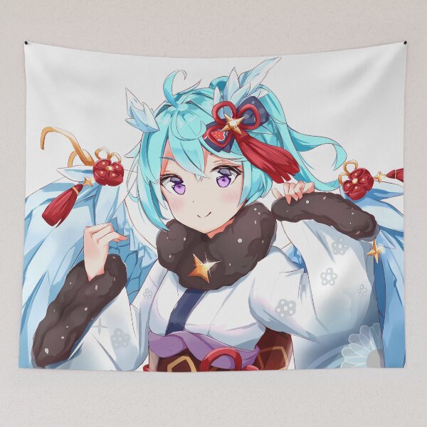 Item preview, Shefi Princess Connect Anime Girl Snowflake Kimono Fantasy designed and sold by TorbenKuhano.