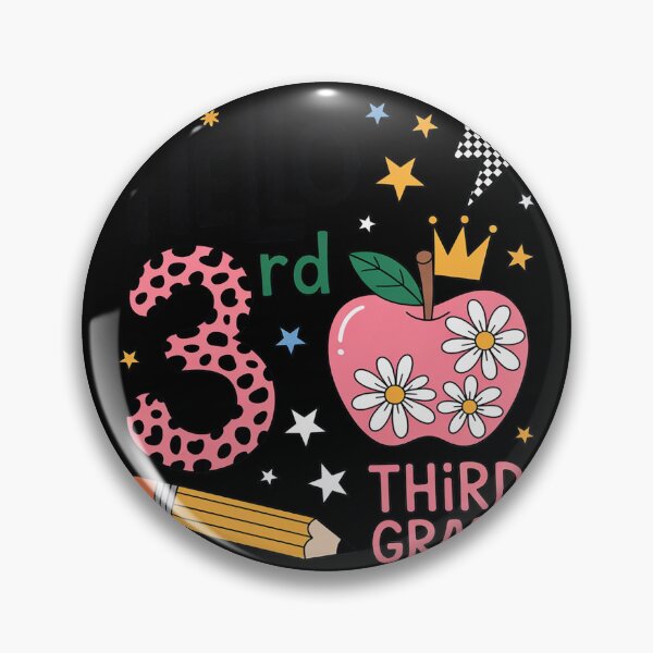 Item preview, Hello 3rd Third Grade Back To School Pink Leopard Teacher  designed and sold by lilLilaBatArt.
