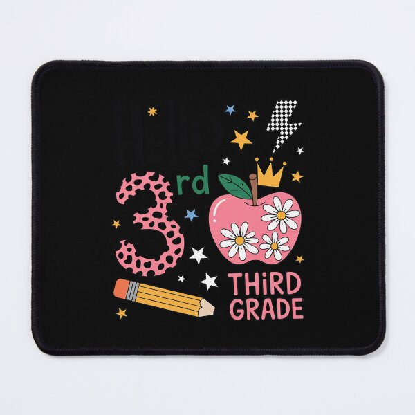 Item preview, Hello 3rd Third Grade Back To School Pink Leopard Teacher  designed and sold by lilLilaBatArt.