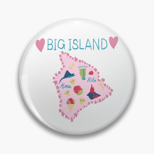 Item preview, Hawaii Big Island Map Cute Pastel Illustration designed and sold by Stable-Camp-Rd.