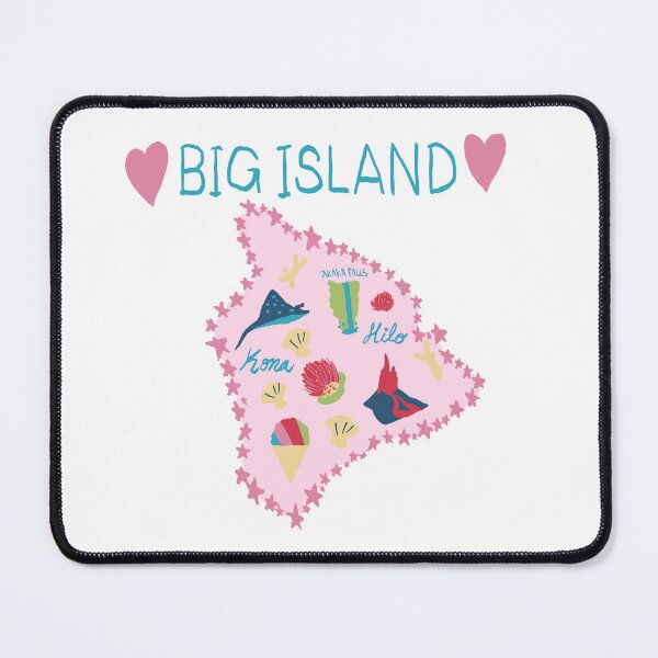 Item preview, Hawaii Big Island Map Cute Pastel Illustration designed and sold by Stable-Camp-Rd.