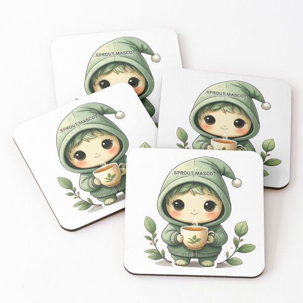 Item preview, Sprout in a Hoodie • Cute Plant Mascot designed and sold by CuteComfyClub.