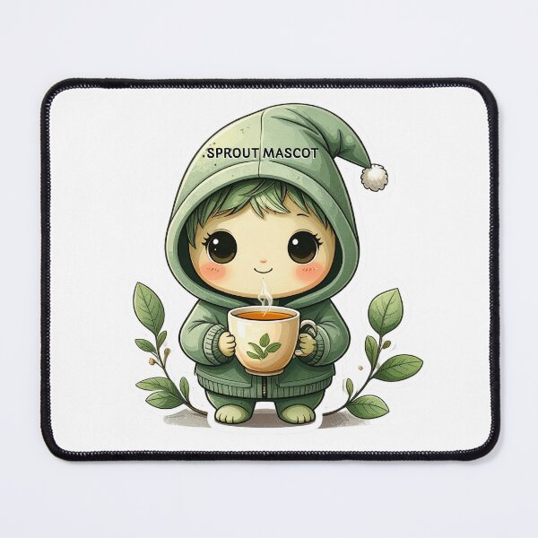 Item preview, Sprout in a Hoodie • Cute Plant Mascot designed and sold by CuteComfyClub.