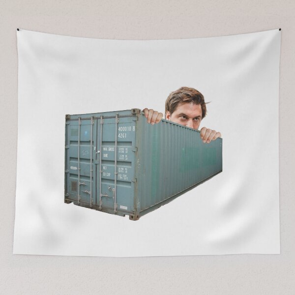Item preview, Georges-Louis Bouchez hiding behind a container meme designed and sold by Crealice.