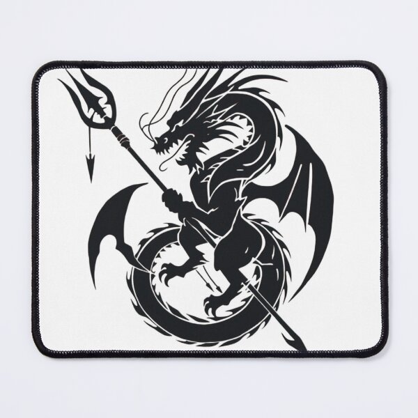 Item preview, Shadow Spear Dragon – Dark Tribal Warrior Emblem designed and sold by Nuve-ra.