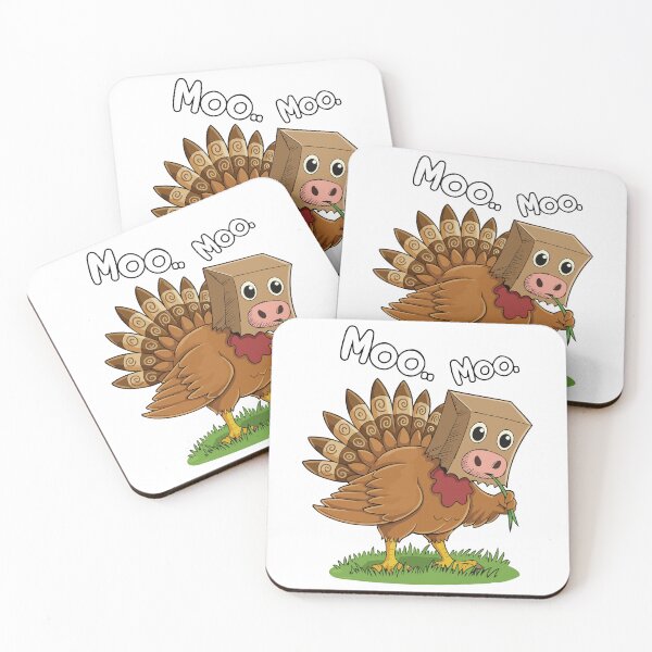 Item preview, Funny turkey wearing a cow mask designed and sold by art1129.