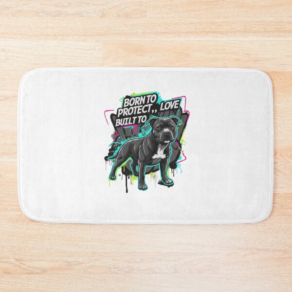 Item preview, Staffie Graffiti Art: Born To Protect, Built To Love designed and sold by ReptiWorks.