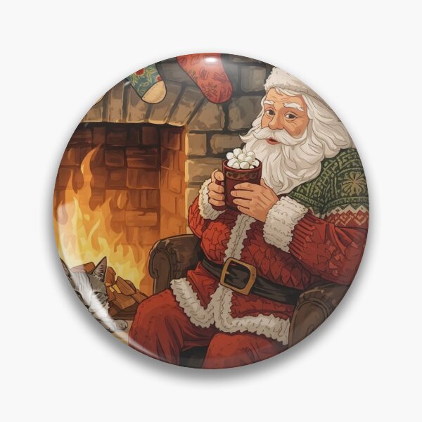Item preview, Hearthside Cocoa Santa – Warm Cottagecore Christmas Comfort designed and sold by Deezyned.