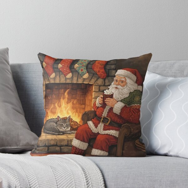 Item preview, Hearthside Cocoa Santa – Warm Cottagecore Christmas Comfort designed and sold by Deezyned.