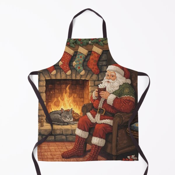 Item preview, Hearthside Cocoa Santa – Warm Cottagecore Christmas Comfort designed and sold by Deezyned.