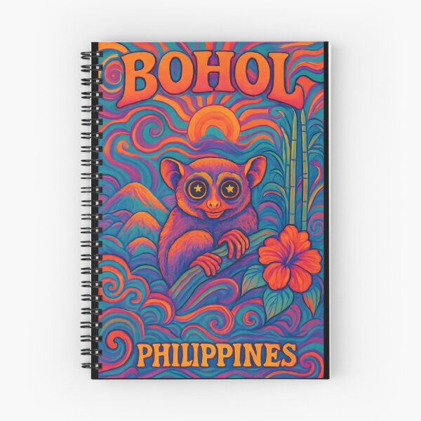 Artikelvorschau, Bohol Psychedelic Reiseposter - 70er Jahre Retro-Kunst entworfen und verkauft von Cosmopolis.