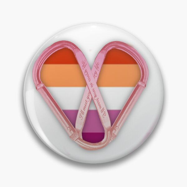 Item preview, Sapphic Flag Carabiner Heart designed and sold by SereneGlowie.