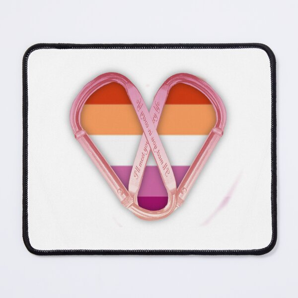 Item preview, Sapphic Flag Carabiner Heart designed and sold by SereneGlowie.