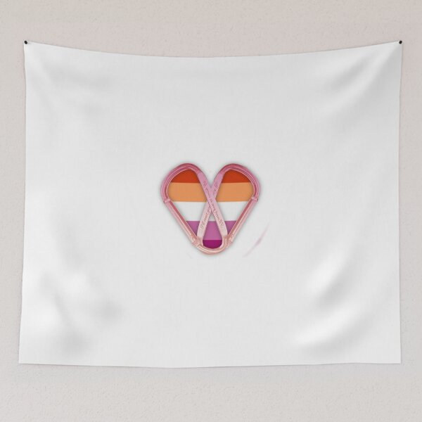 Item preview, Sapphic Flag Carabiner Heart designed and sold by SereneGlowie.