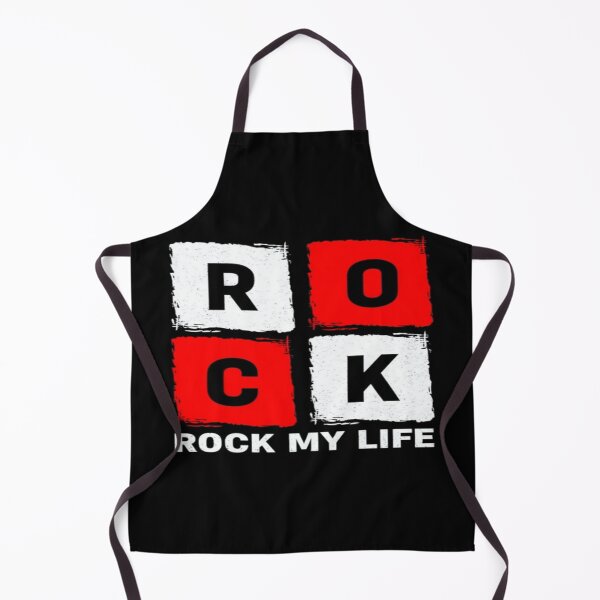 Item preview, ROCK MY LIFE – Bold Grunge Typography Art with Red, White & Black Grid Design designed and sold by Bright Nest Studio.
