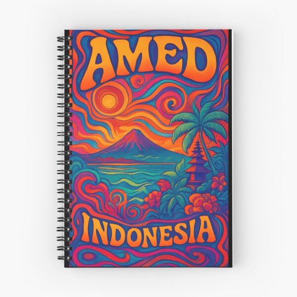 Item preview, Amed Psychedelic Travel Poster - 70s Retro Art designed and sold by Cosmopolis.
