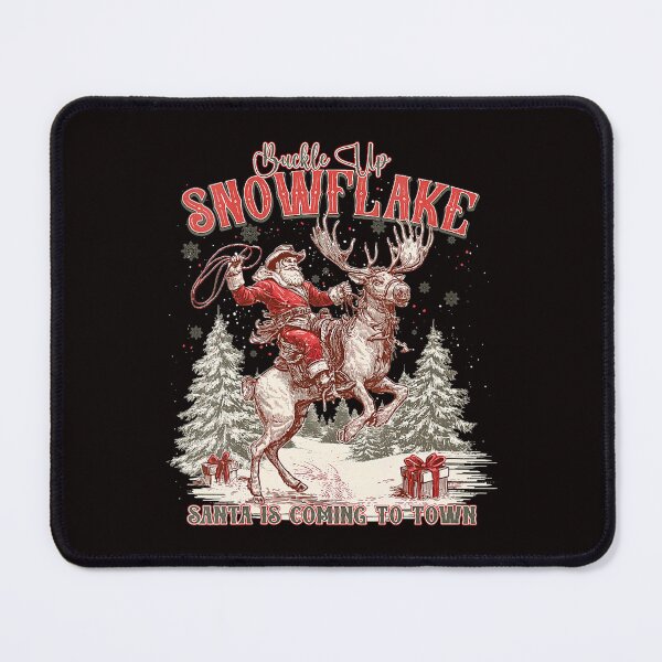 Item preview, Vintage Buckle Up Snowflake Ride Santa Rustic Winter Scene designed and sold by torildorxop.