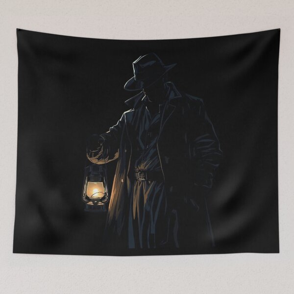 Item preview, Shadow Detective With Lantern Art designed and sold by SoulenCify.