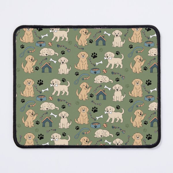 Item preview, Labrador and Golden Retriever Pattern with Playful Paw prints designed and sold by Studio Pico.