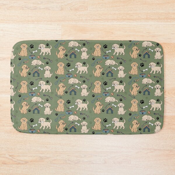 Item preview, Labrador and Golden Retriever Pattern with Playful Paw prints designed and sold by Studio Pico.