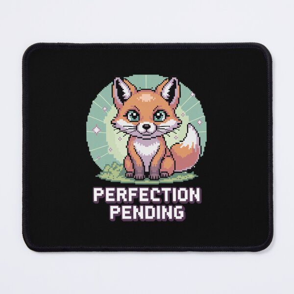 Item preview, Perfection Pending | Cute Fox Animal Lover Gift | Witty Retro Gaming Slogan designed and sold by pixelpopplanet.