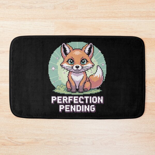 Item preview, Perfection Pending | Cute Fox Animal Lover Gift | Witty Retro Gaming Slogan designed and sold by pixelpopplanet.