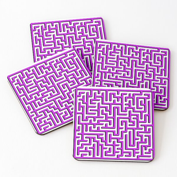 Item preview, Two Dimensions Square Maze in Black and Purple designed and sold by design2xstudio.