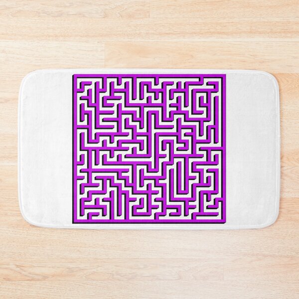 Item preview, Two Dimensions Square Maze in Black and Purple designed and sold by design2xstudio.