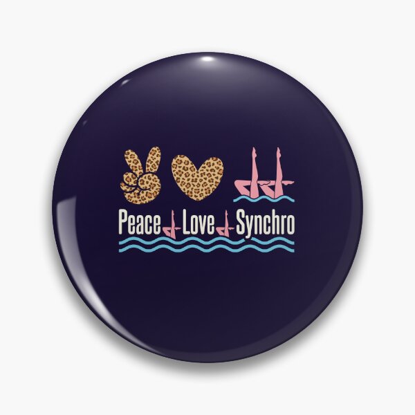 Item preview, Peace Love Synchro Artistic Swimming Synchronized Swimmer designed and sold by jaygo.