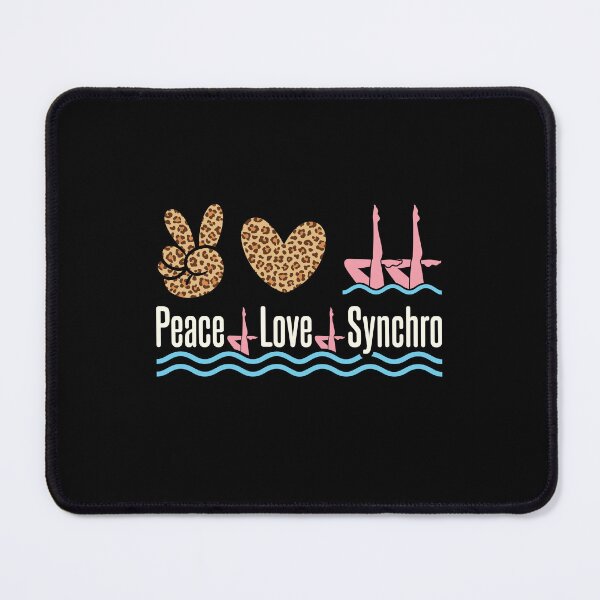 Item preview, Peace Love Synchro Artistic Swimming Synchronized Swimmer designed and sold by jaygo.