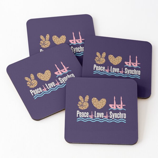 Item preview, Peace Love Synchro Artistic Swimming Synchronized Swimmer designed and sold by jaygo.