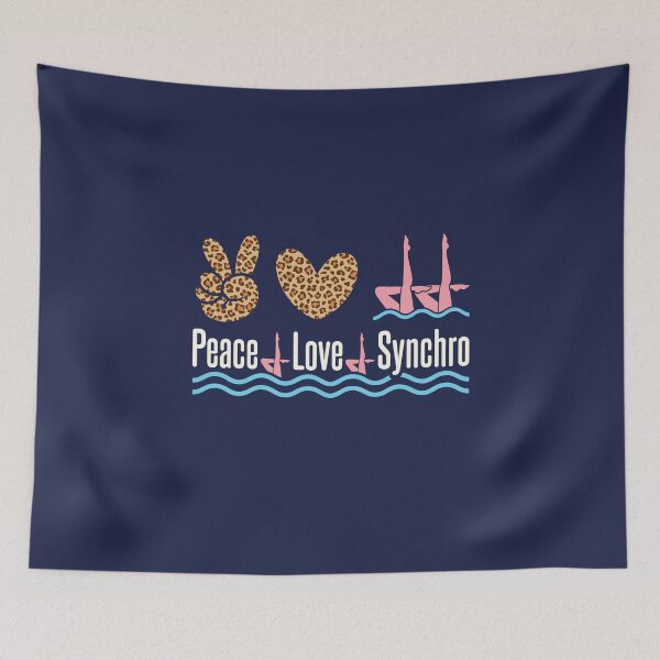 Item preview, Peace Love Synchro Artistic Swimming Synchronized Swimmer designed and sold by jaygo.