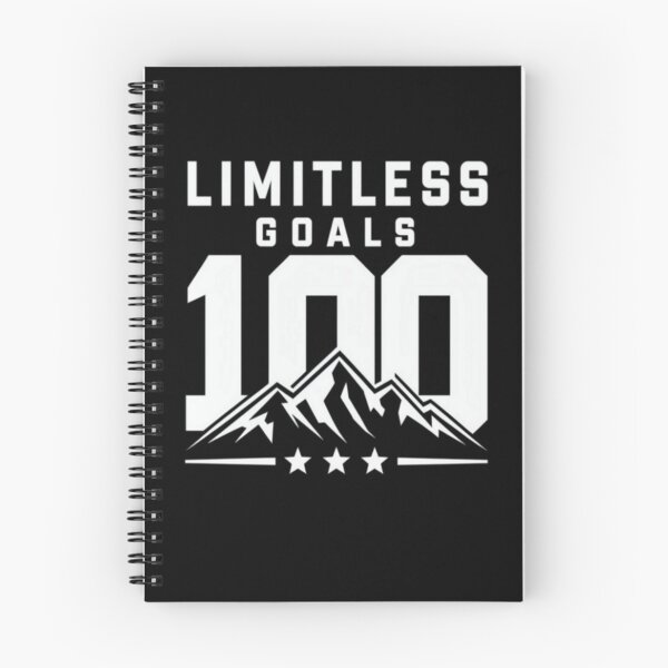 Item preview, Limitless Goals 100 | Motivational Mountain Design with Stars – Ambition, Achievement & Excellence designed and sold by Bright Nest Studio.
