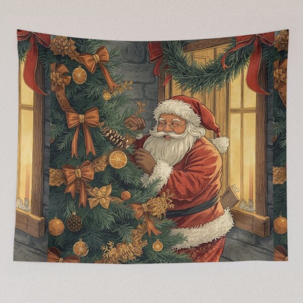Item preview, Cottage Tree Santa – Handmade Holiday Cottagecore designed and sold by Deezyned.