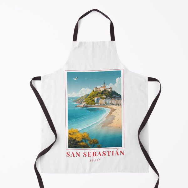 Item preview, San Sebastián Spain La Concha Beach Illustration designed and sold by MapMyMiles.